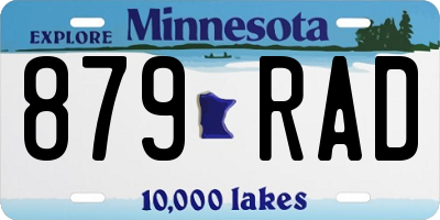 MN license plate 879RAD