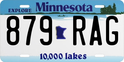 MN license plate 879RAG