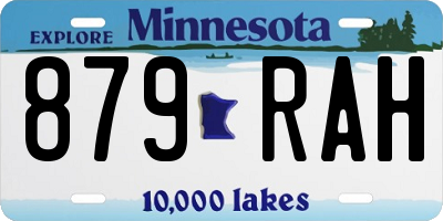 MN license plate 879RAH