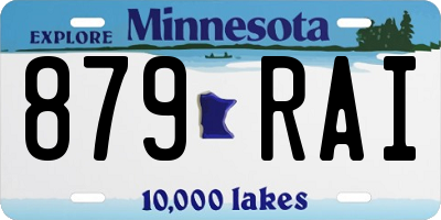 MN license plate 879RAI