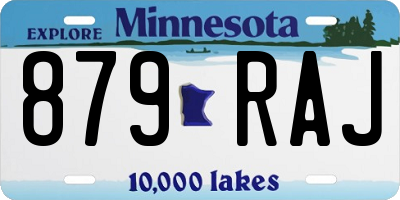 MN license plate 879RAJ