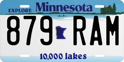 MN license plate 879RAM
