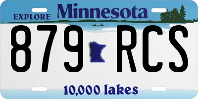 MN license plate 879RCS