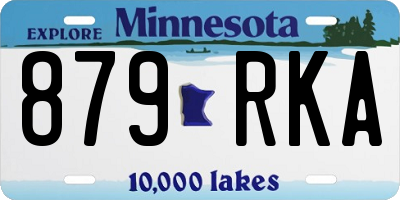 MN license plate 879RKA