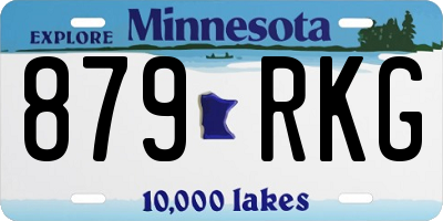 MN license plate 879RKG