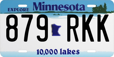 MN license plate 879RKK