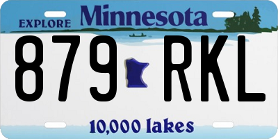MN license plate 879RKL
