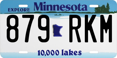 MN license plate 879RKM