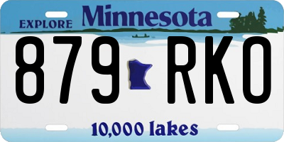 MN license plate 879RKO