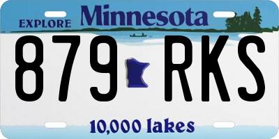 MN license plate 879RKS