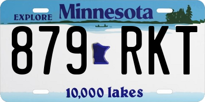 MN license plate 879RKT