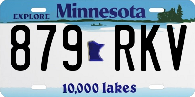 MN license plate 879RKV