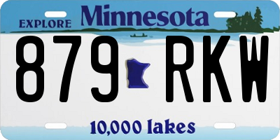 MN license plate 879RKW