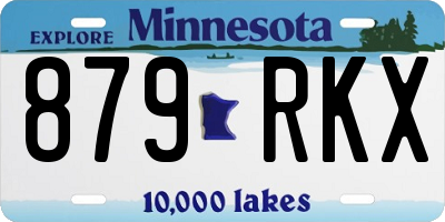 MN license plate 879RKX
