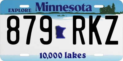 MN license plate 879RKZ