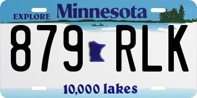 MN license plate 879RLK