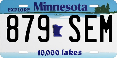 MN license plate 879SEM