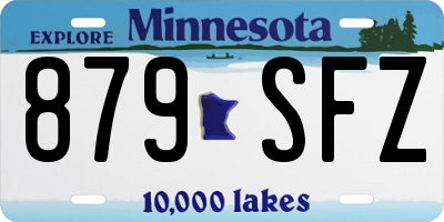 MN license plate 879SFZ