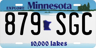 MN license plate 879SGC