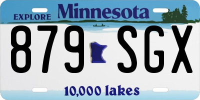 MN license plate 879SGX