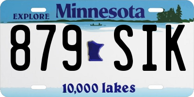 MN license plate 879SIK