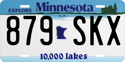 MN license plate 879SKX