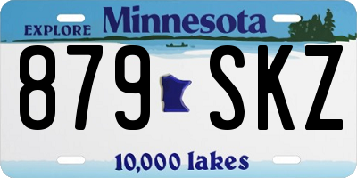 MN license plate 879SKZ