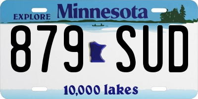 MN license plate 879SUD