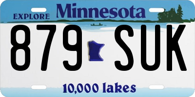 MN license plate 879SUK