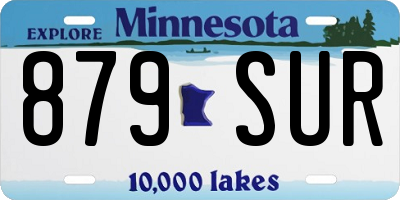 MN license plate 879SUR