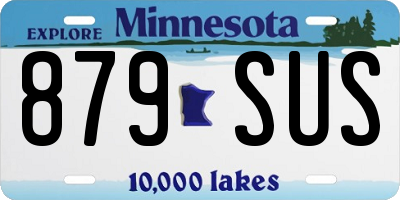 MN license plate 879SUS