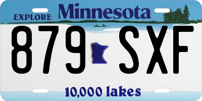 MN license plate 879SXF