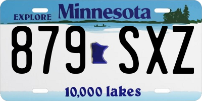 MN license plate 879SXZ