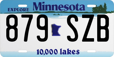 MN license plate 879SZB