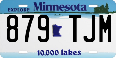 MN license plate 879TJM