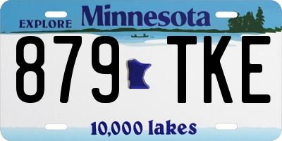 MN license plate 879TKE
