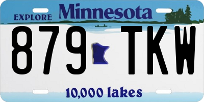 MN license plate 879TKW