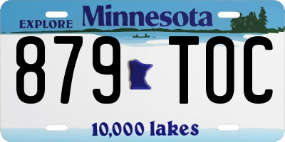 MN license plate 879TOC
