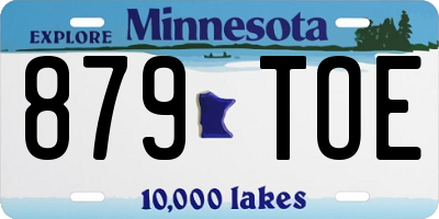 MN license plate 879TOE