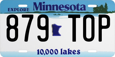 MN license plate 879TOP