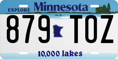 MN license plate 879TOZ