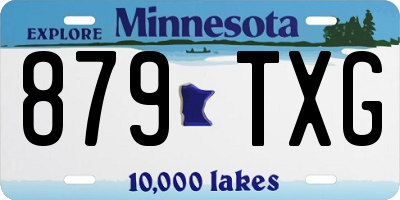 MN license plate 879TXG