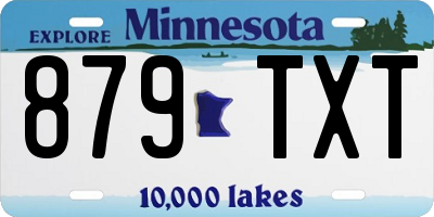 MN license plate 879TXT