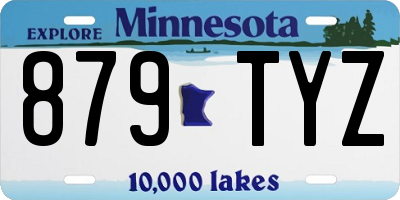 MN license plate 879TYZ