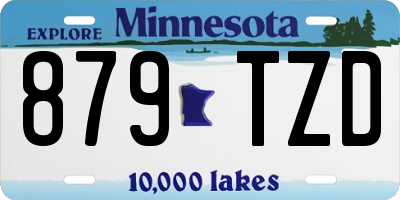 MN license plate 879TZD
