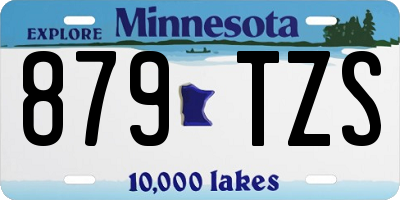 MN license plate 879TZS