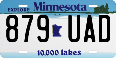 MN license plate 879UAD