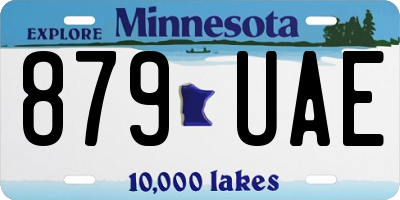 MN license plate 879UAE
