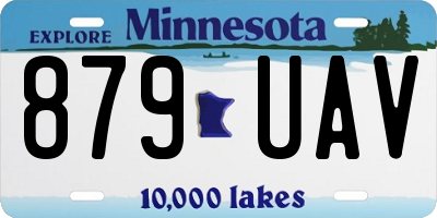 MN license plate 879UAV