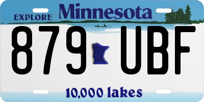 MN license plate 879UBF